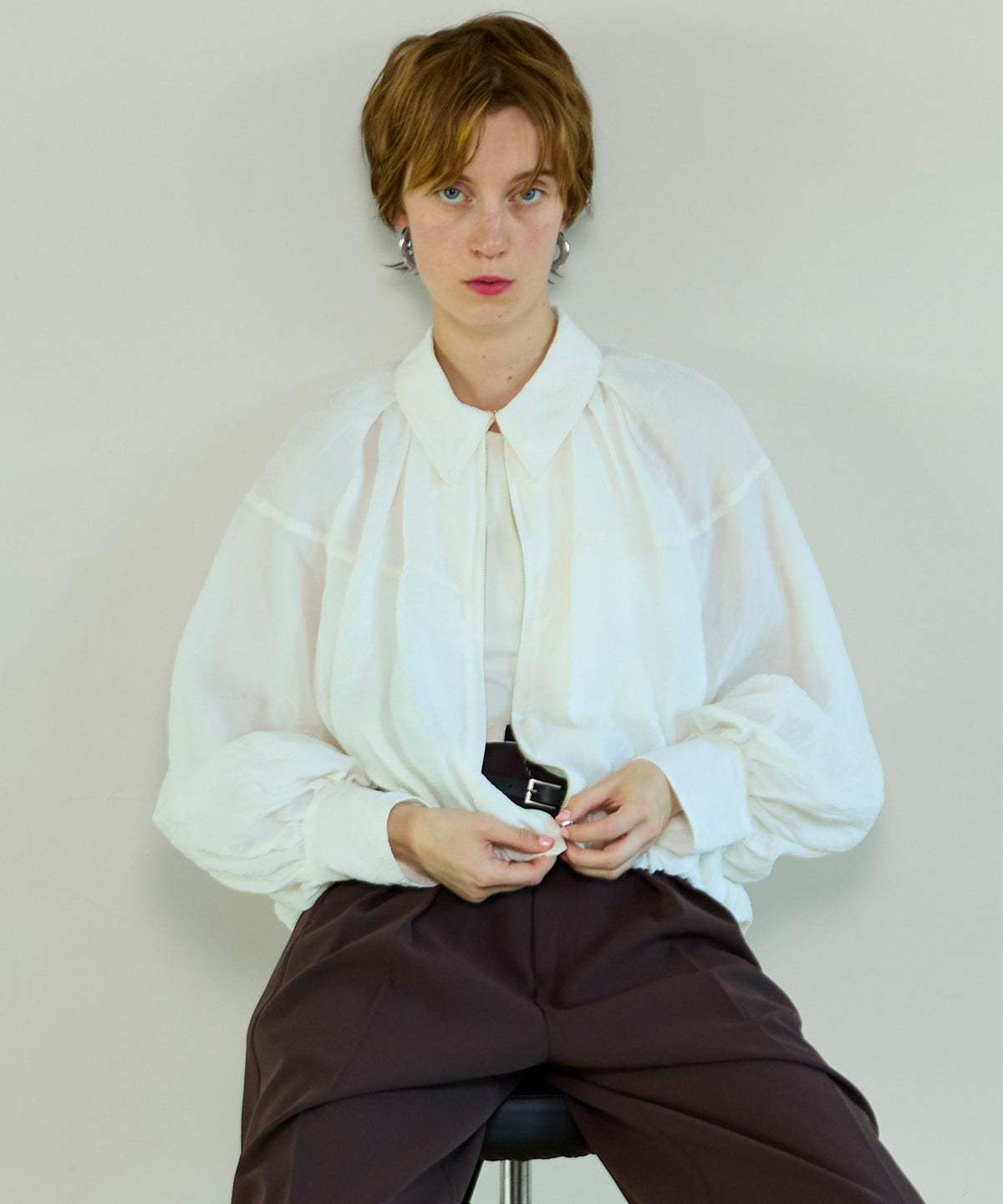 【26SPRING PRE-ORDER】Balloon Zip Shirt