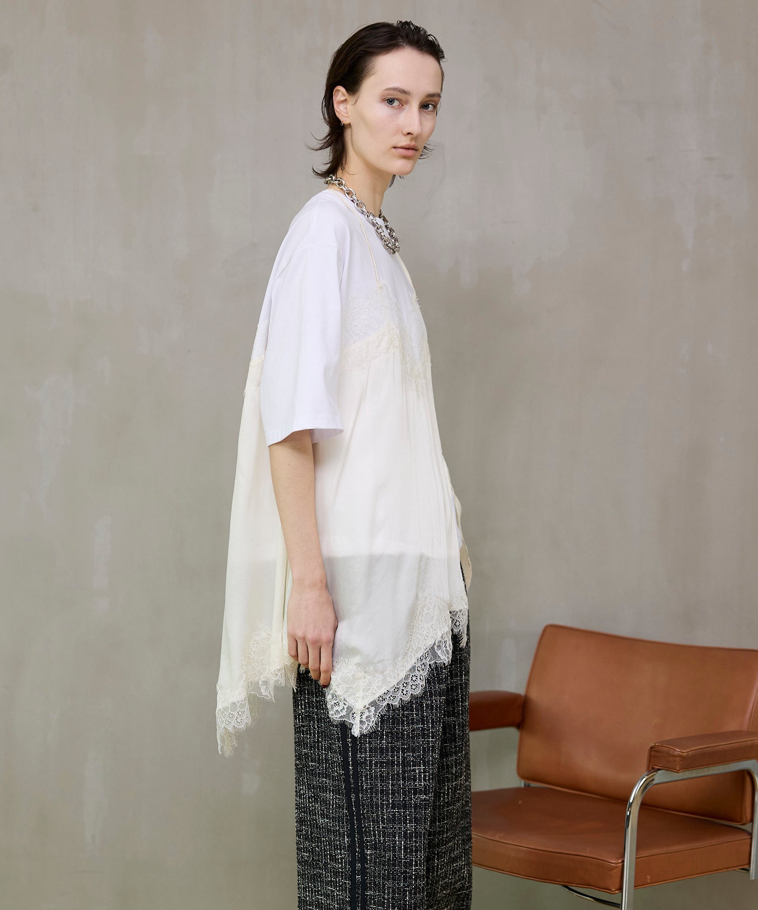 【26SPRING PRE-ORDER】Lace Docking Layered TEE