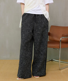 【26SPRING PRE-ORDER】Side-Lined Tweed Easy Pants