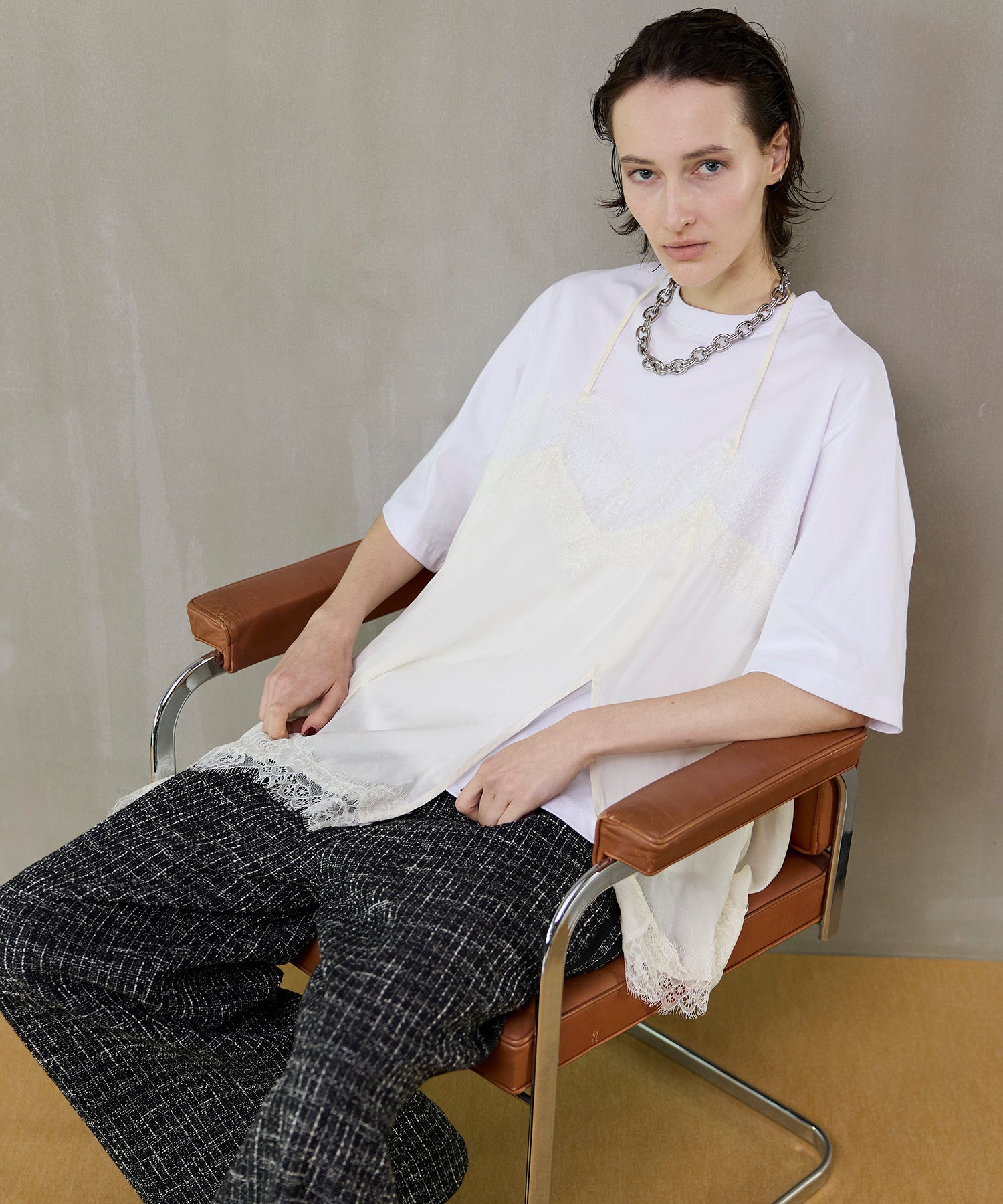 【26SPRING PRE-ORDER】Lace Docking Layered TEE