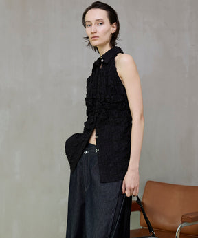 【26SPRING PRE-ORDER】Shirring Fabric Shape Shirt