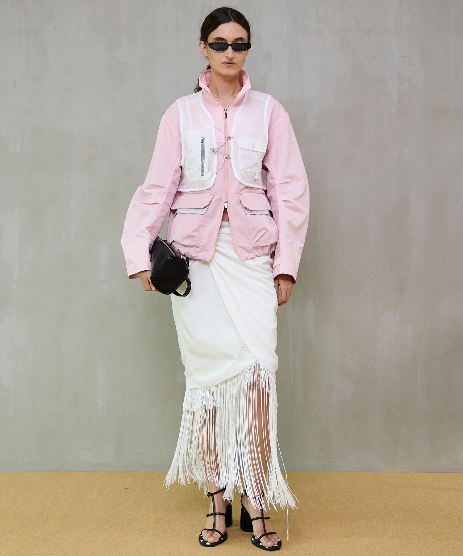 【26SPRING PRE-ORDER】Multi-Way Layered Twist Fringe Skirt