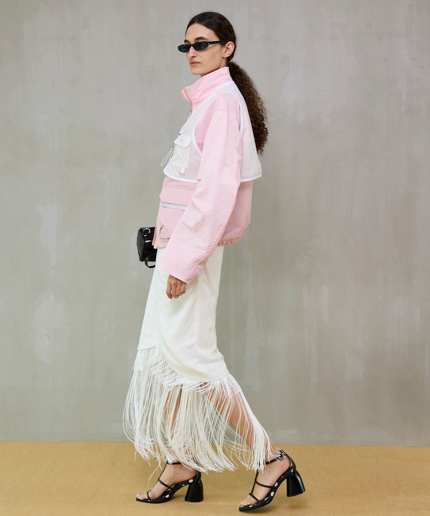 【26SPRING PRE-ORDER】Multi-Way Layered Twist Fringe Skirt
