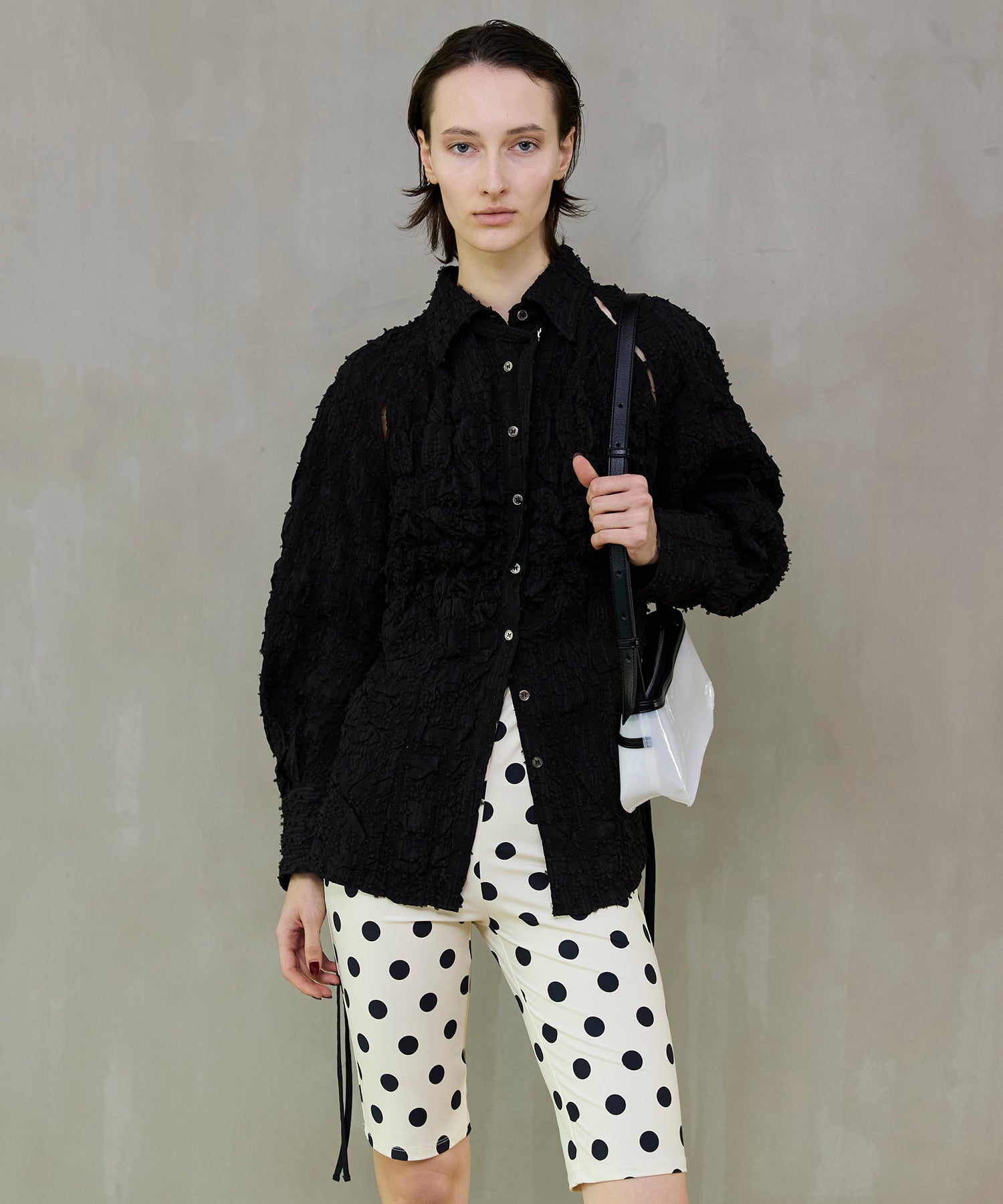 【26SPRING PRE-ORDER】Shirring Fabric Shape Shirt