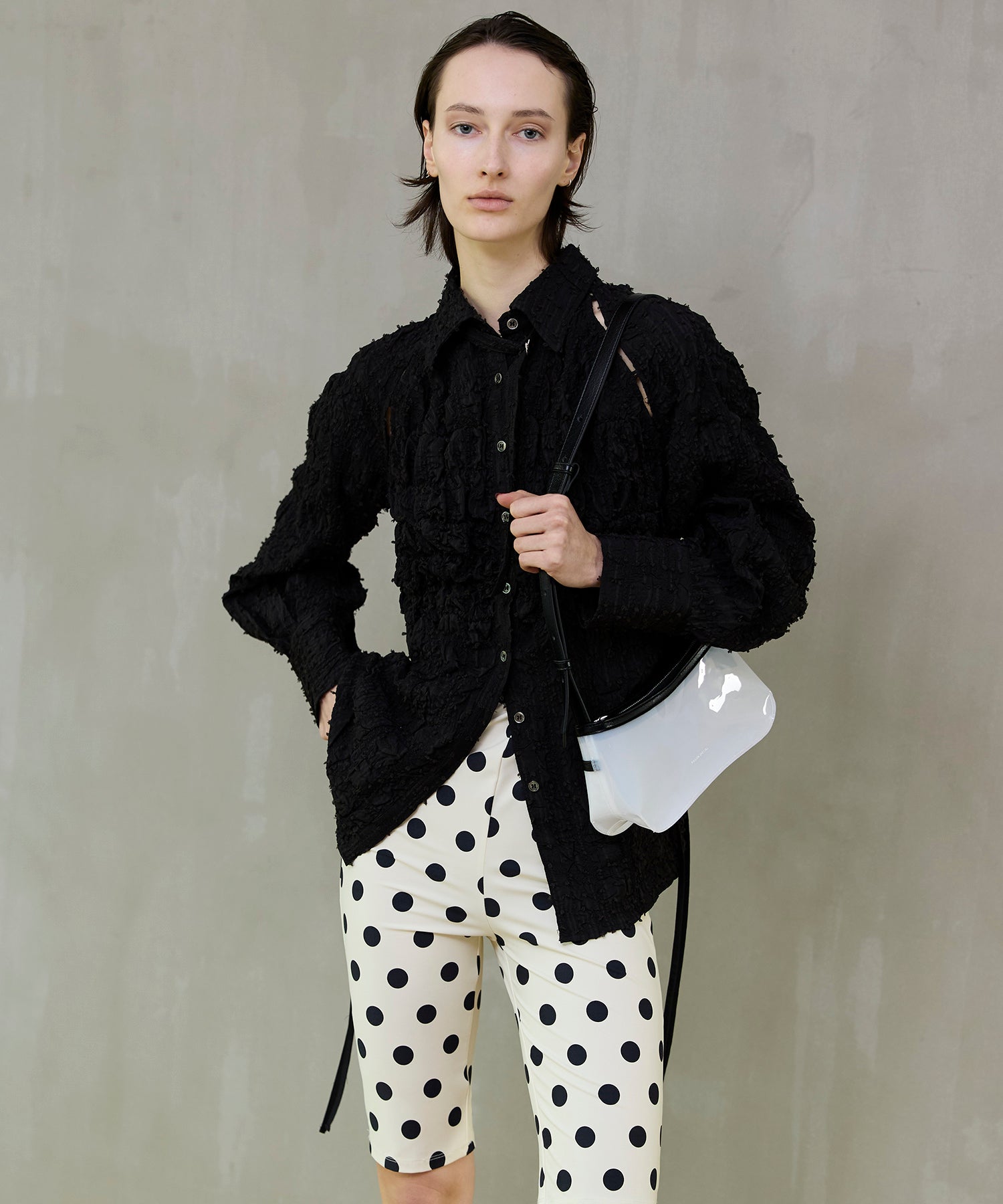 【26SPRING PRE-ORDER】Shirring Fabric Shape Shirt