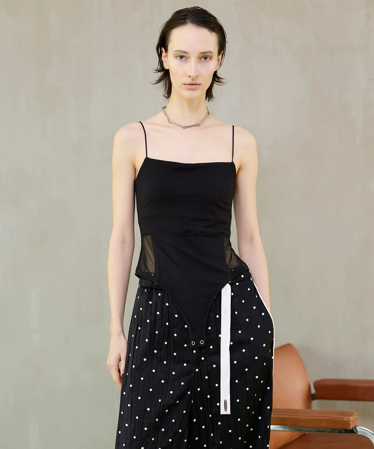 【26SPRING PRE-ORDER】Cup-in Side Sheer Bodysuit