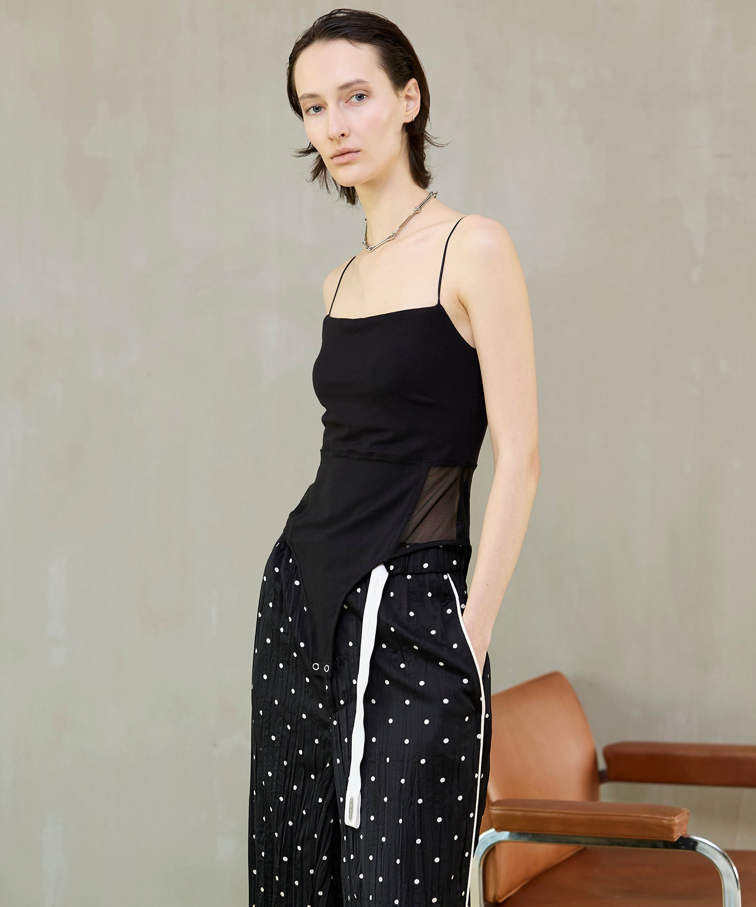 【26SPRING PRE-ORDER】Cup-in Side Sheer Bodysuit