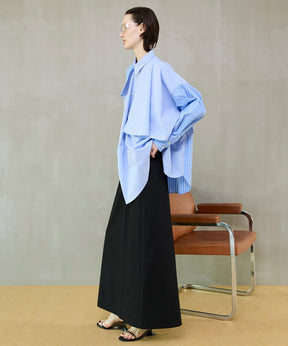 【26SPRING PRE-ORDER】Asymmetrical drape shirt