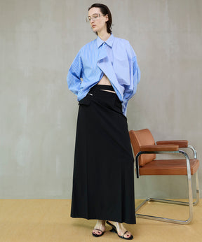【26SPRING PRE-ORDER】Sewing Tack Maxi Skirt