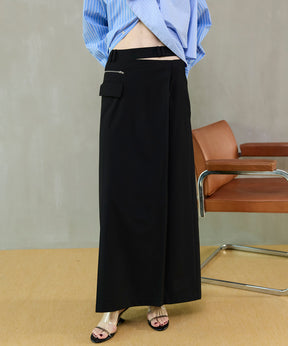 【26SPRING PRE-ORDER】Sewing Tack Maxi Skirt
