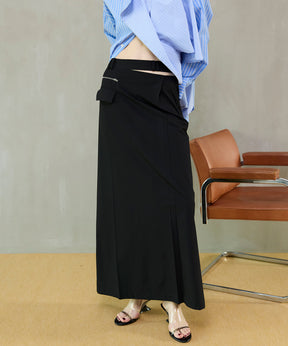 【26SPRING PRE-ORDER】Sewing Tack Maxi Skirt