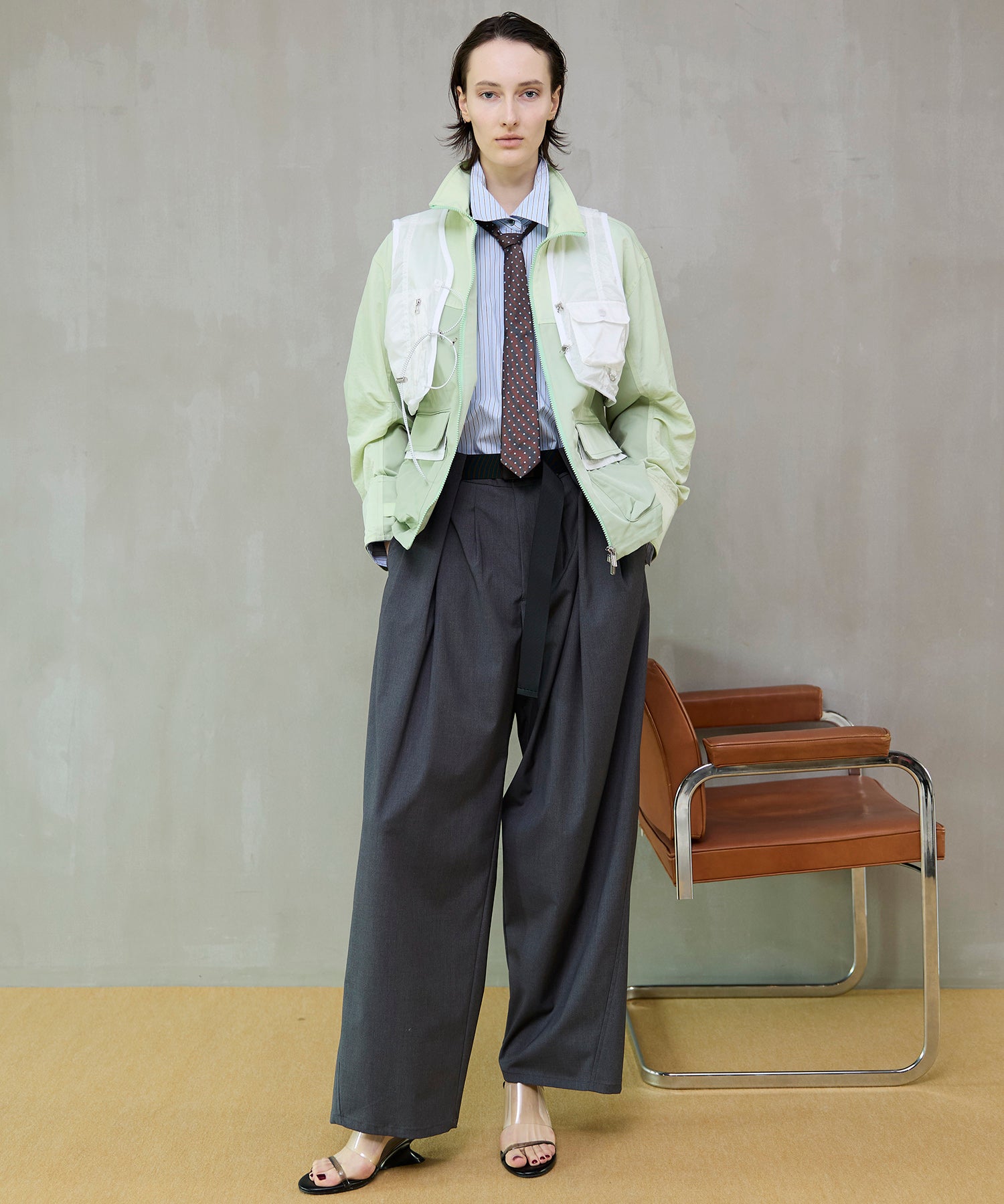 [26SPRING PRE-ORDER]Tunnel Loop Belt Set Pants