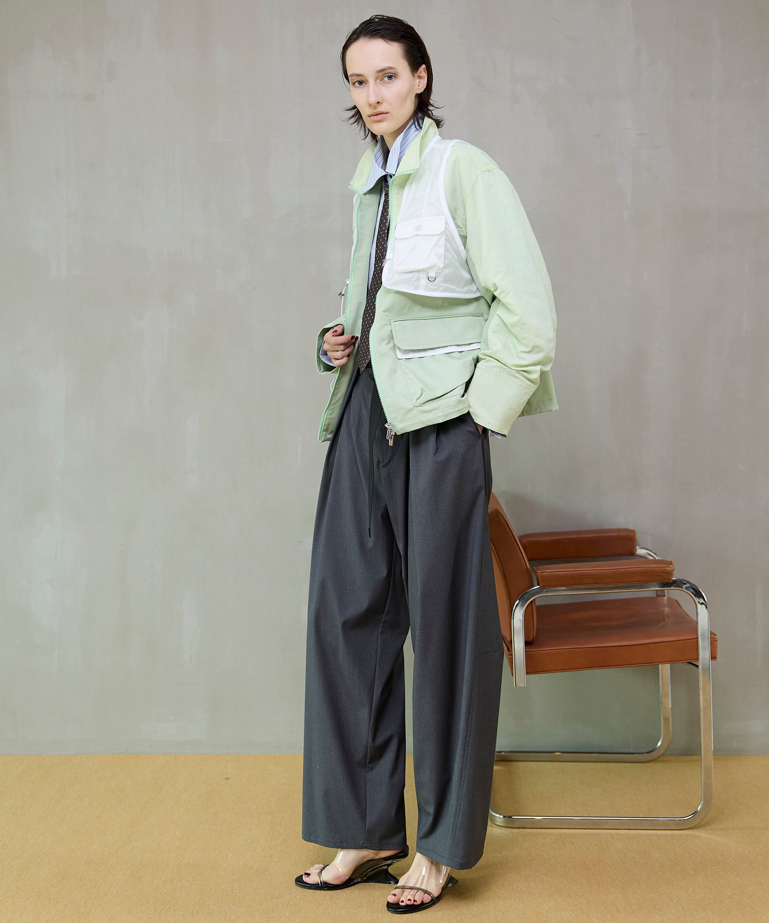 [26SPRING PRE-ORDER]Tunnel Loop Belt Set Pants