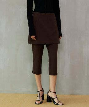 【26SPRING PRE-ORDER】Mini Skirt Layer Capri Pants