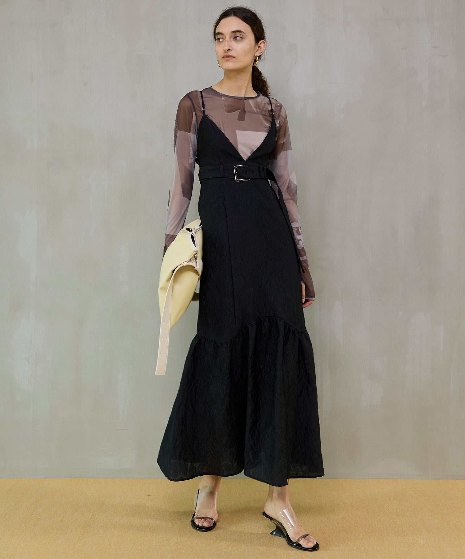 【26SPRING PRE-ORDER】Jacquard Camisole One-Piece