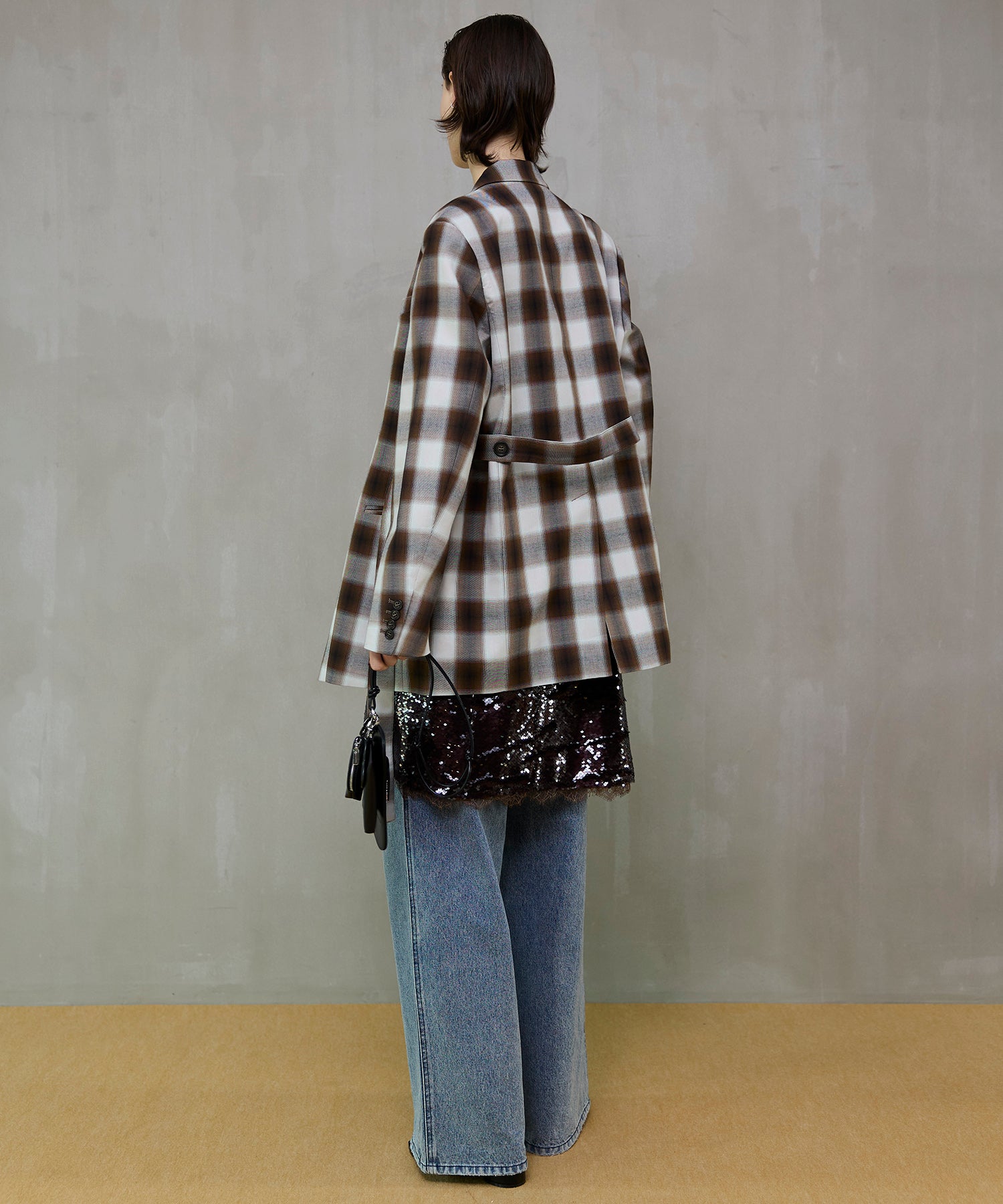 【26SPRING PRE-ORDER】Ombre Check Pattern Tailored Jacket