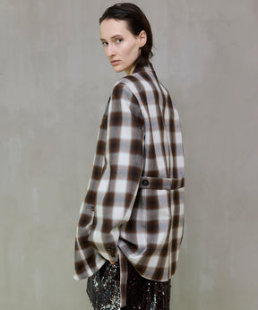 【26SPRING PRE-ORDER】Ombre Check Pattern Tailored Jacket