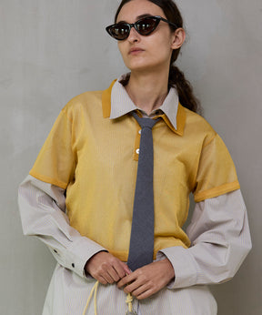 【26SPRING PRE-ORDER】Layered Sheer Knit Polo