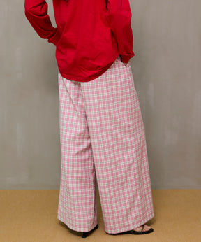 [26SPRING PRE-ORDER] 체크 와이드 팬츠