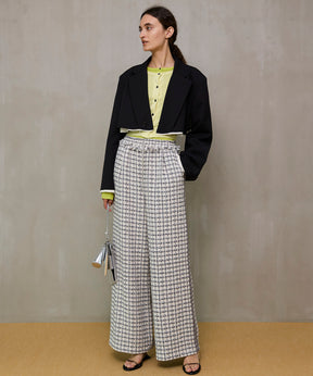 【26SPRING PRE-ORDER】Side-Lined Tweed Easy Pants