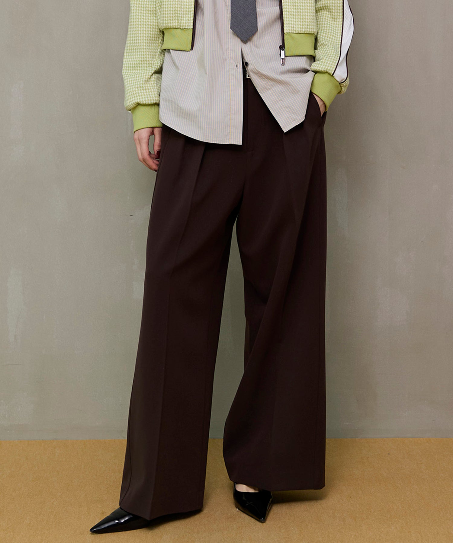 【26SPRING PRE-ORDER】Color Two-Tuck Wide Pants