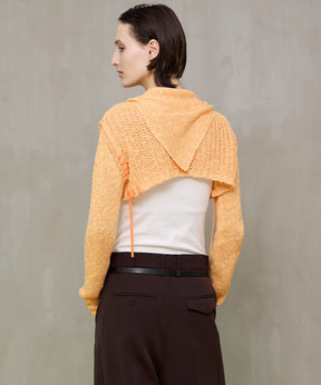 【26SPRING PRE-ORDER】Zip Short Cardigan with Babouche Collar