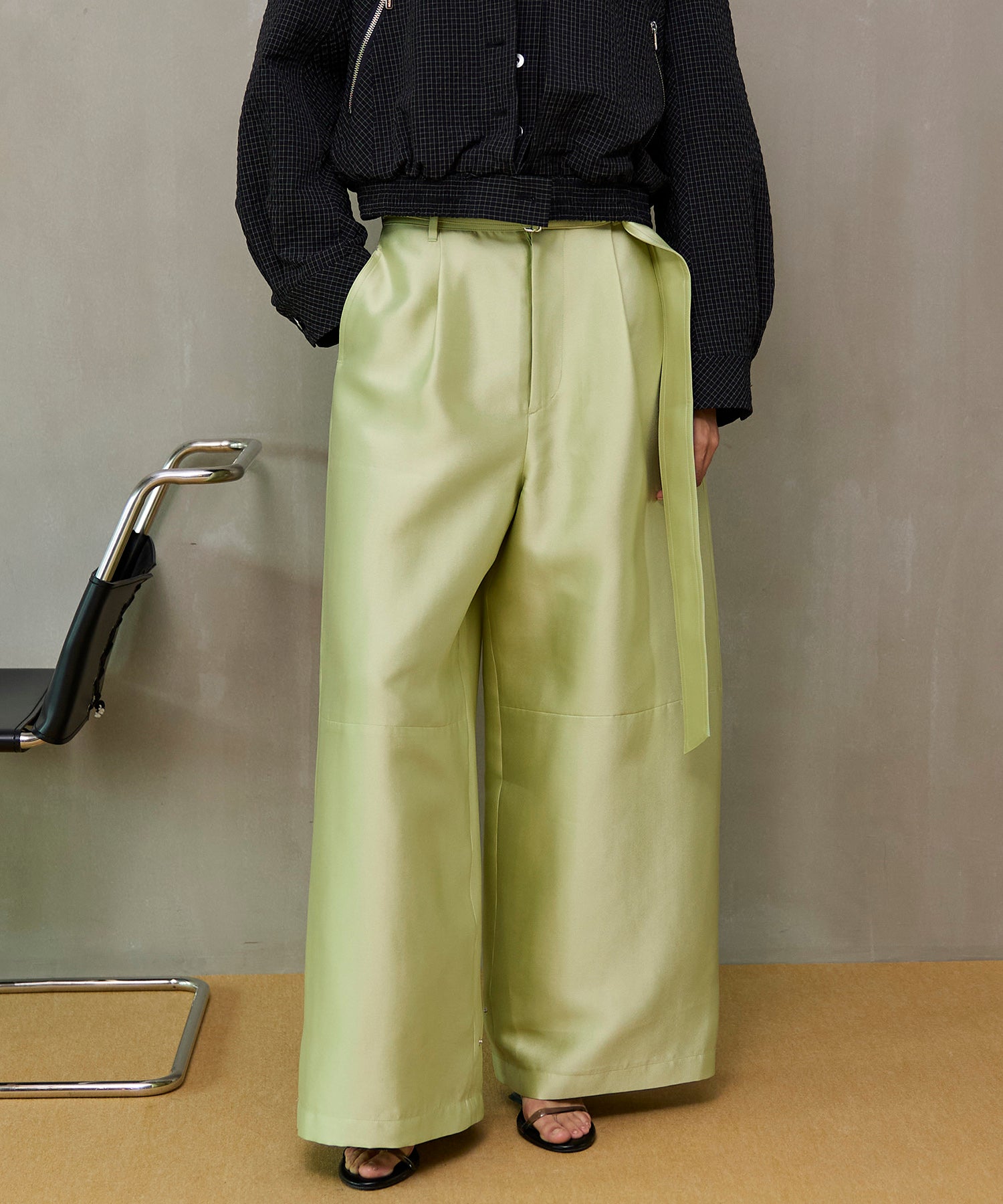 【26SPRING PRE-ORDER】Flight Satin Wide Pants