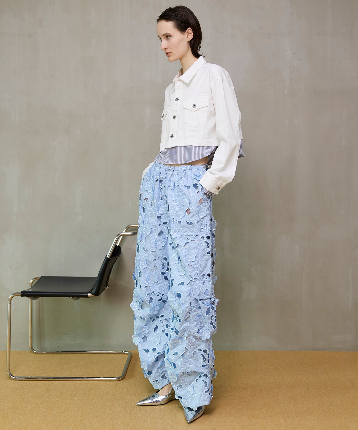 【26SPRING PRE-ORDER】Cut-Off Flower Pants