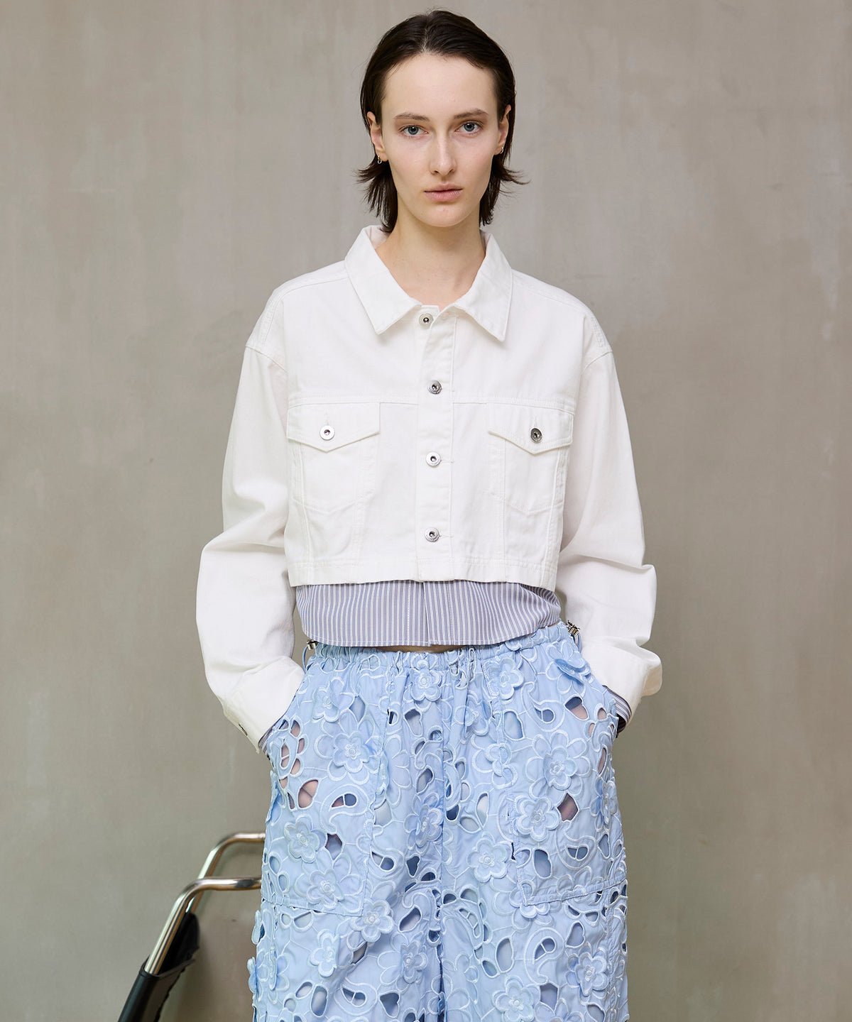 【26SPRING PRE-ORDER】2WAY Denim Short Jacket