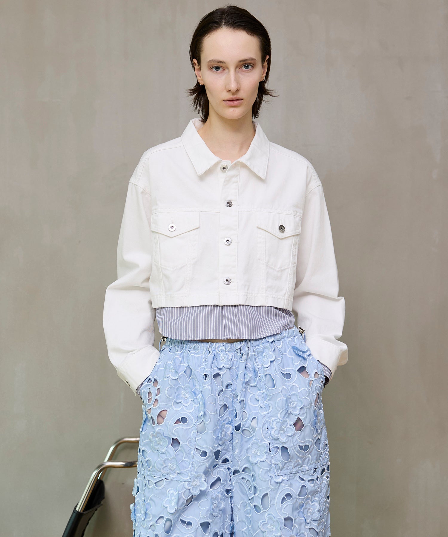 【26SPRING PRE-ORDER】2WAY Denim Short Jacket