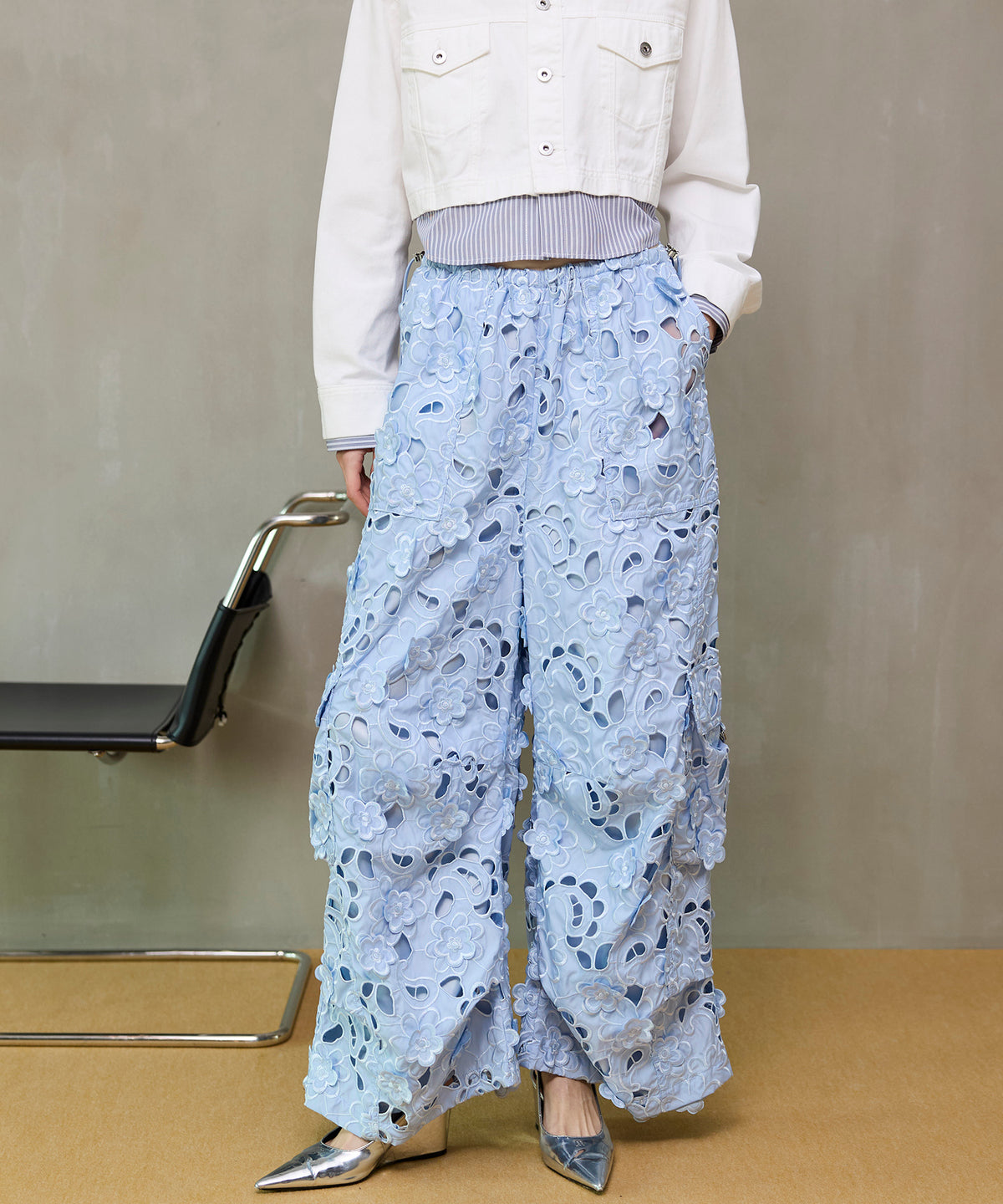 【26SPRING PRE-ORDER】Cut-Off Flower Pants