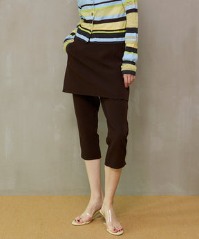 【26SPRING PRE-ORDER】Mini Skirt Layer Capri Pants
