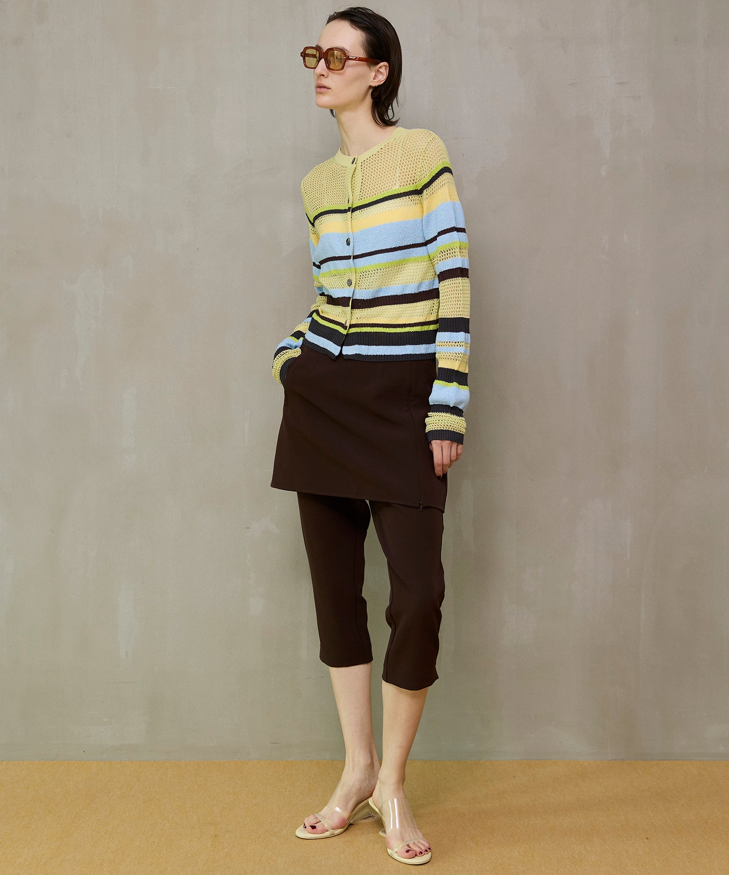 【26SPRING PRE-ORDER】Mini Skirt Layer Capri Pants