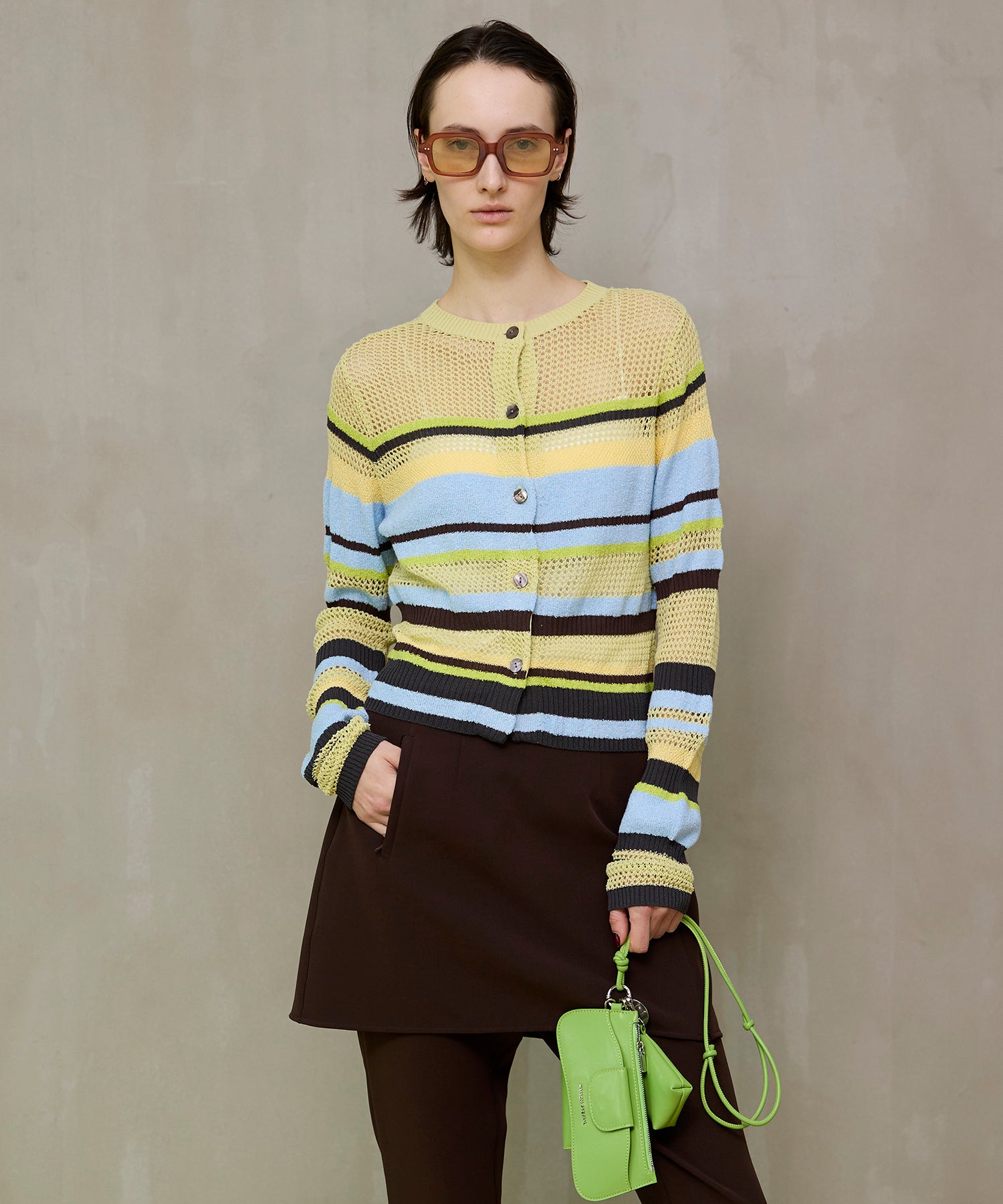 【26SPRING PRE-ORDER】Mesh Border Cardigan