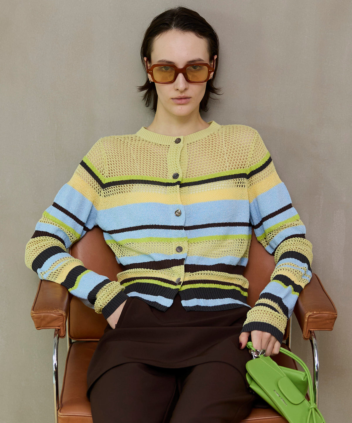 【26SPRING PRE-ORDER】Mesh Border Cardigan