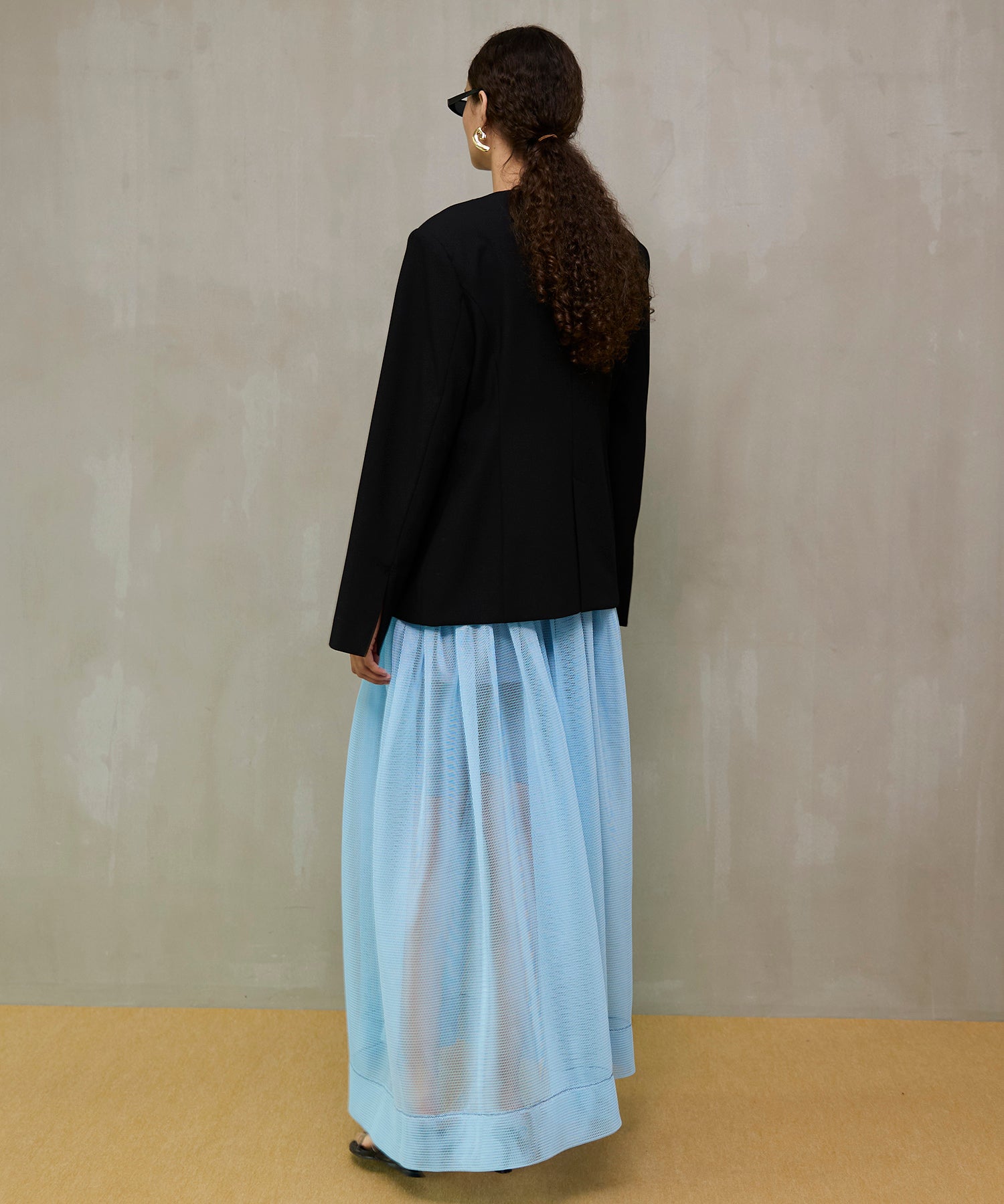 【26SPRING PRE-ORDER】Sponge Mesh Flare Skirt