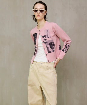 【26SPRING PRE-ORDER】Photo Collage Compact Knit Cardigan