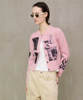 【26SPRING PRE-ORDER】Photo Collage Compact Knit Cardigan