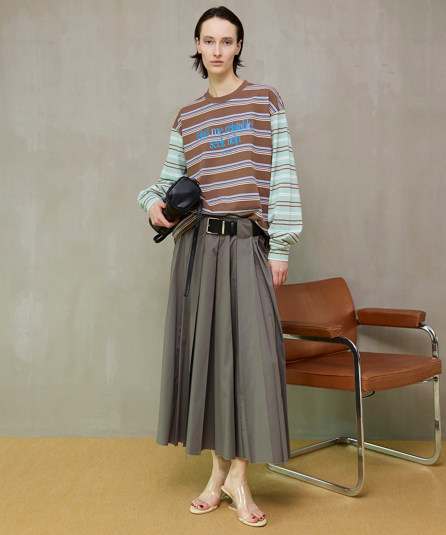 【26SPRING PRE-ORDER】Belted Pleated Skirt