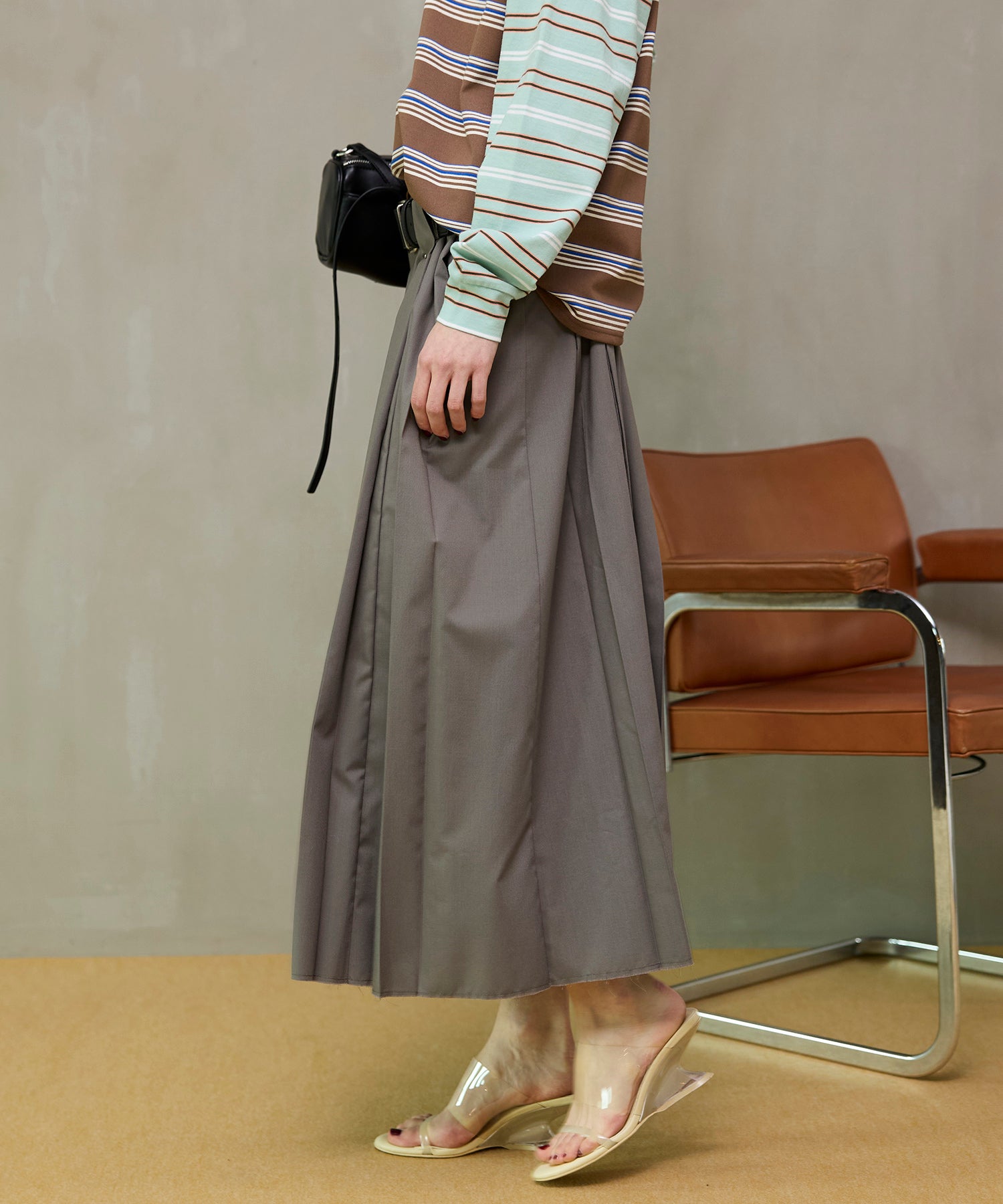 【26SPRING PRE-ORDER】Belted Pleated Skirt
