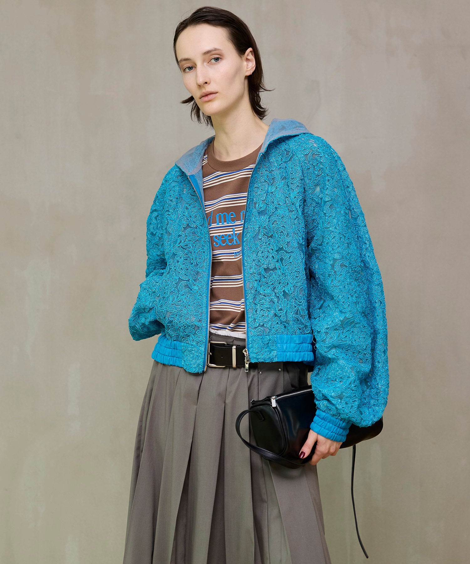 【26SPRING PRE-ORDER】Hooded lace parka