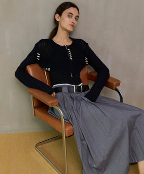 【26SPRING PRE-ORDER】Zip Short Cardigan with Babouche Collar