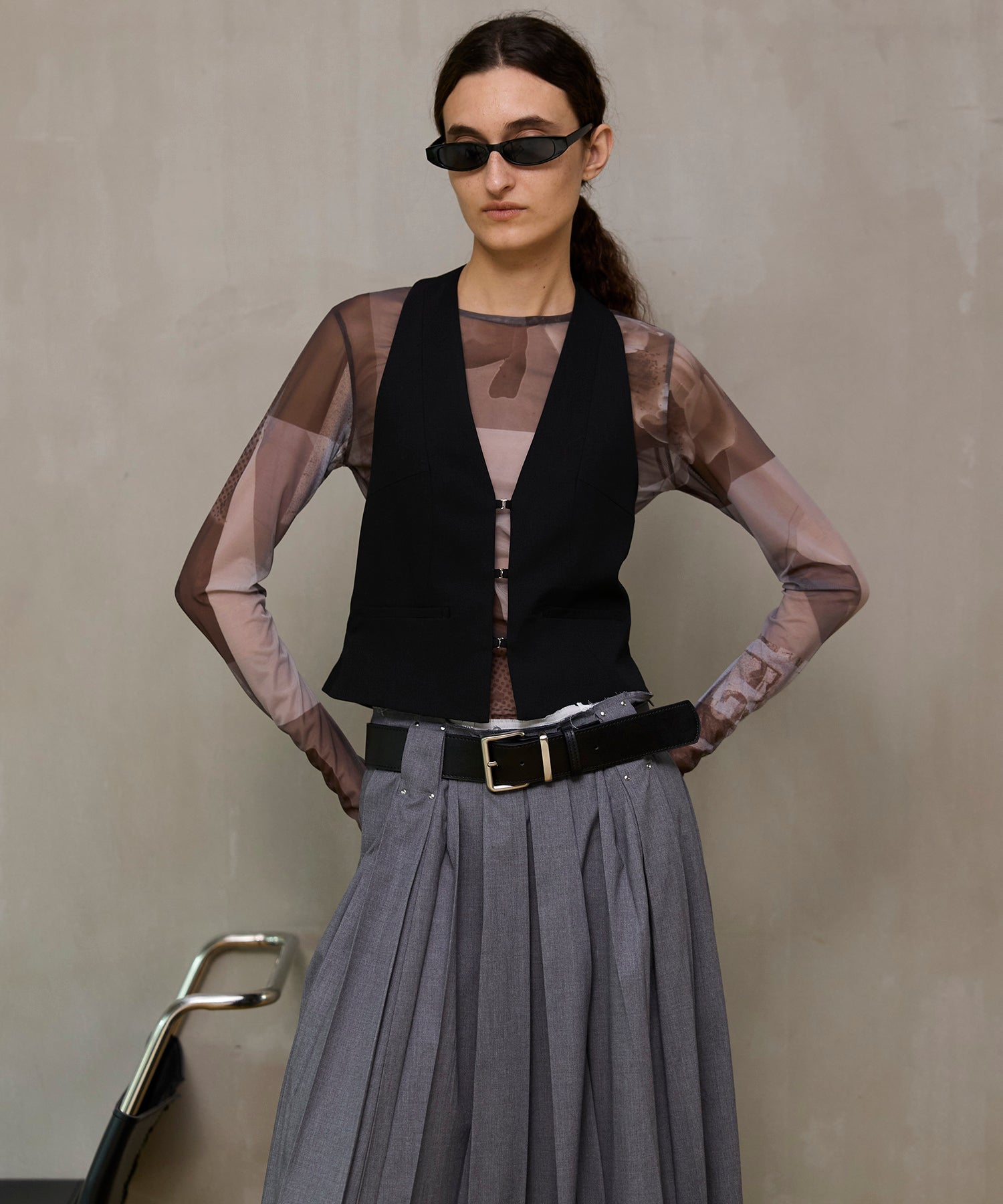 【26SPRING PRE-ORDER】Suiting Halter Neck Vest