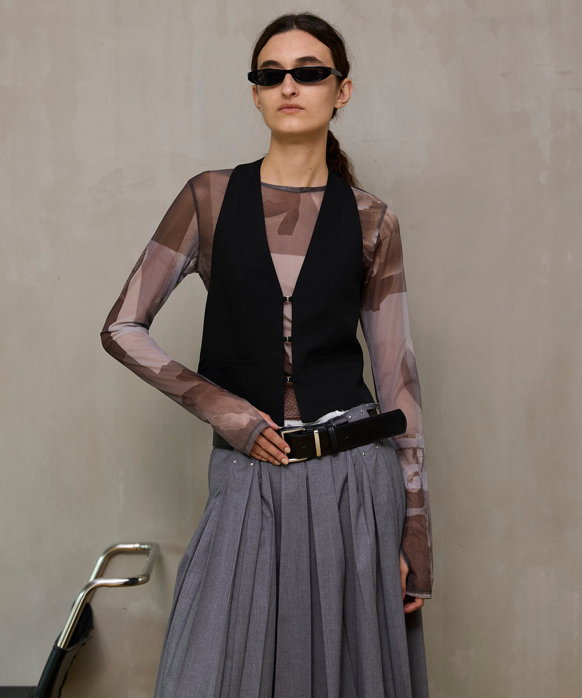 【26SPRING PRE-ORDER】Suiting Halter Neck Vest