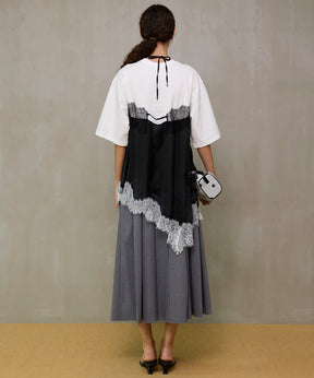 【26SPRING PRE-ORDER】Lace Docking Layered TEE
