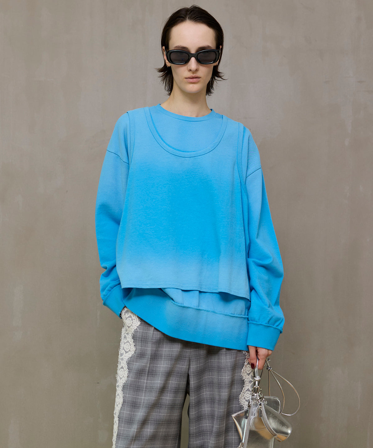 【26SPRING PRE-ORDER】Layered Jersey Sweat Top