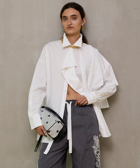 【26SPRING PRE-ORDER】Asymmetrical drape shirt