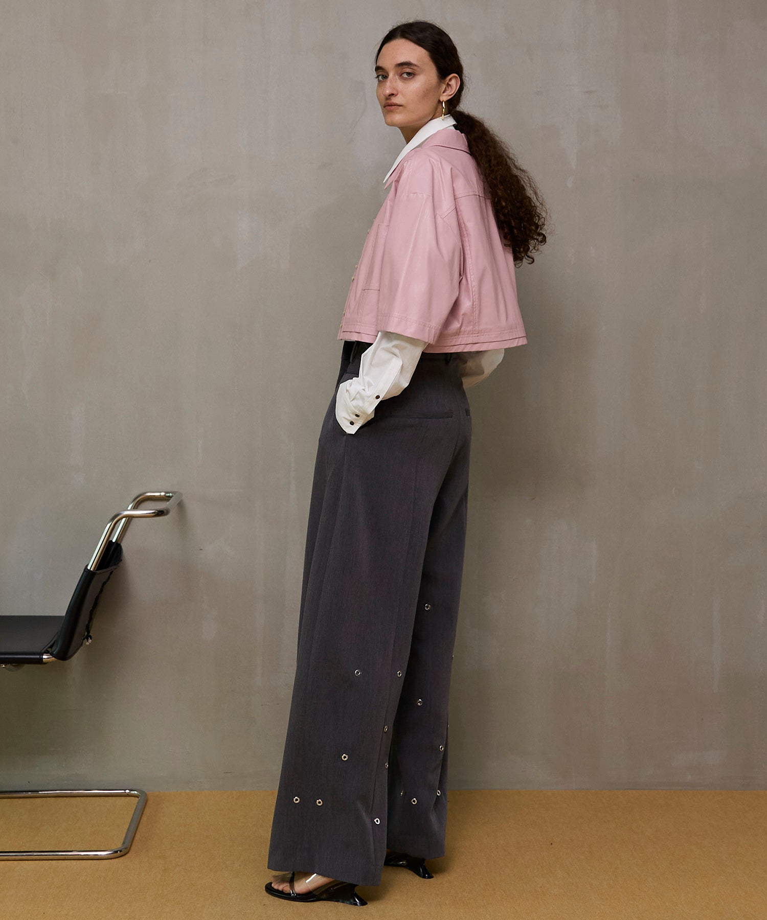 【26SPRING PRE-ORDER】Eyelet Tuck Pants