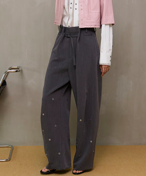 【26SPRING PRE-ORDER】Eyelet Tuck Pants