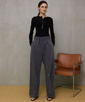 【26SPRING PRE-ORDER】Eyelet Tuck Pants